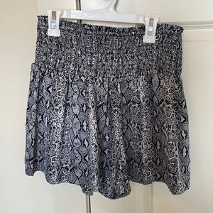 Pants Store snake print smocked shorts